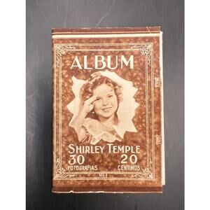 1930's Spanish Shirley Temple Photo Album Fold Out 30 Photos, Heidi, Curly Top